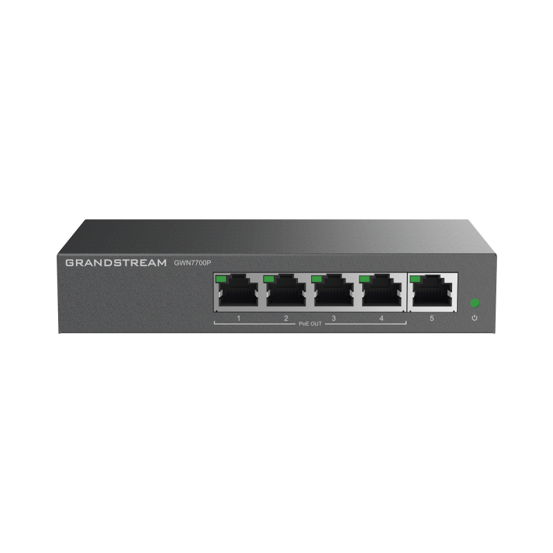 Switch PoE+ Gb No Administrable 5 Ptos 101001000 Mbps4 Ptos PoE+hasta 60W