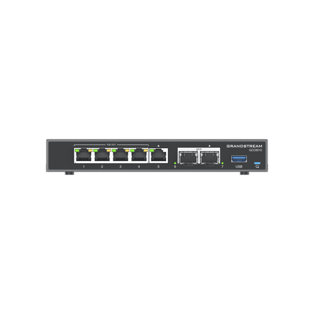 Router 4 en 1: Firewall Router PBX IP Switch Gb de 5 Ptos (4 PoE) y 2 Ptos SFP 2.5 Gb