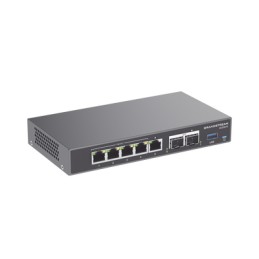 Router 4 en 1: Firewall Router PBX IP Switch Gb de 5 Ptos (4 PoE) y 2 Ptos SFP 2.5 Gb