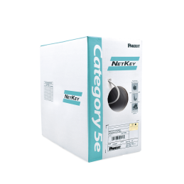 Bobina de Cable  UTP 305 m. de Cobre NetKey Gris Claro Cat5e (24 AWG) Riser (CMR) de 4 pares