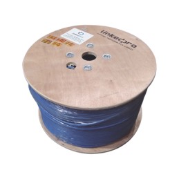 Bobina de Cable de 305 metros Cat6+ CM CALIBRE 23 ALTO RENDIMIENTO ETLUL azul flexible