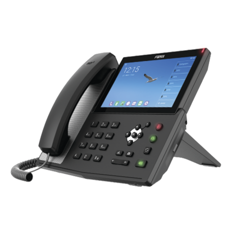 Telefono IP Android Empresarial 20 lineas SIP, pantalla tactil, Wi-Fi y BT,, PoE, hasta 112 botones DSS, puertos Gigabit,