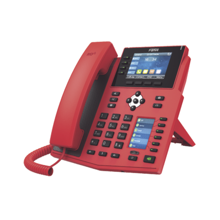 Telefono IP Empresarial 16 lineas SIP pantalla LCD de 3.5" a color, 6 teclas DSS BLF, puertos Gigabit, IPv6, Opus y conferencia