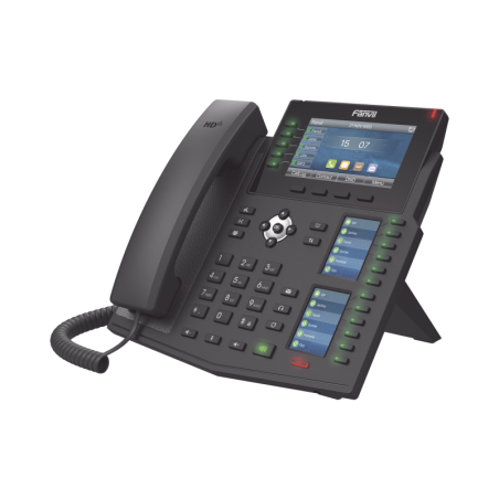 Telefono IP Empresarial 20 lineas SIP pantalla LCD a color, 60 teclas DSS BLF, puertos Gigabit, IPv6, Opus , PoE DC