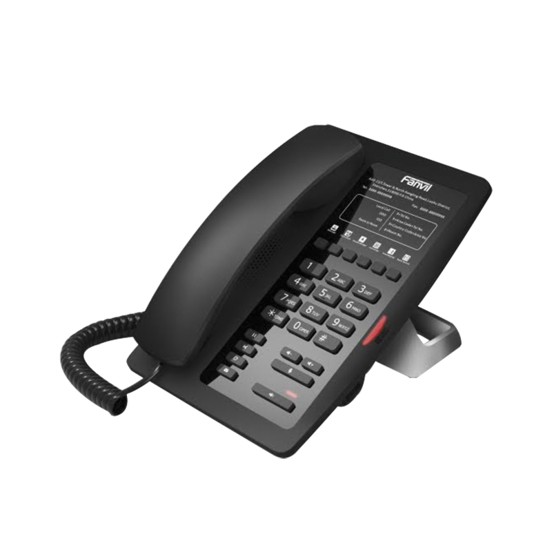 Telefono IP Hotelero profesional 6 teclas programables (Hotline), plantilla personalizable PoE