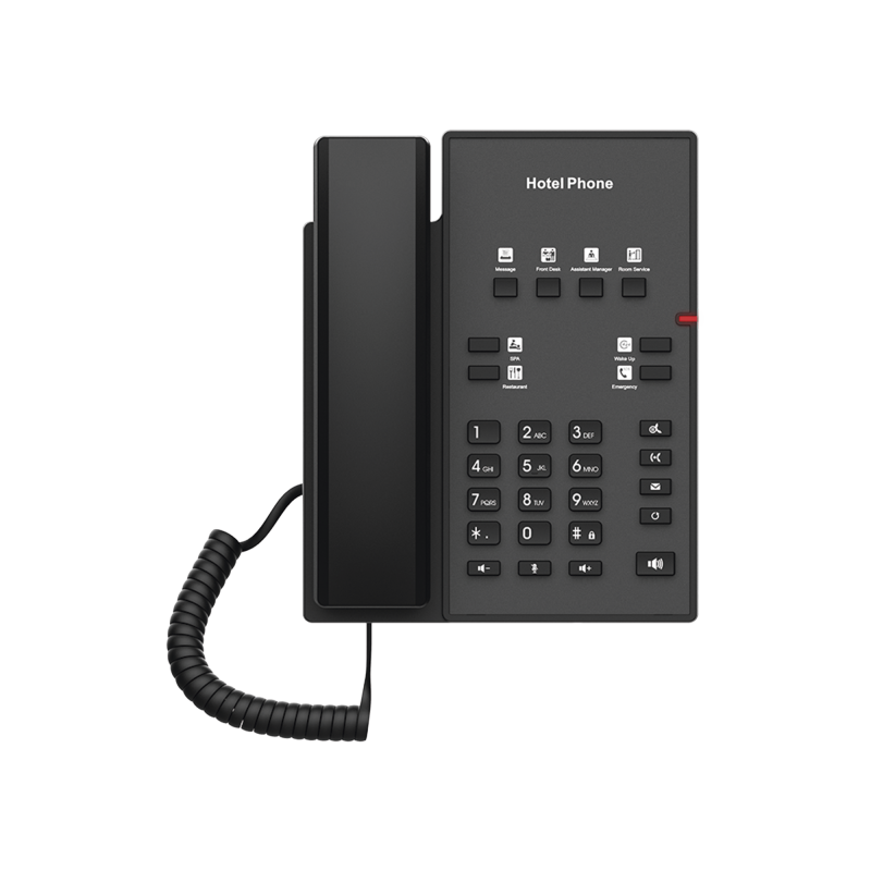 Telefono IP Hotelero profesional 8 teclas programables , plantilla personalizable PoE