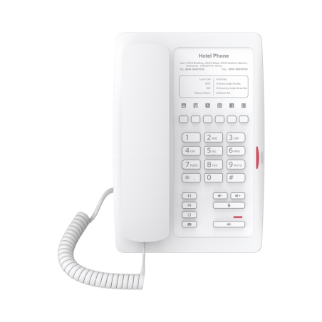 Telefono IP WiFi Hotelero profesional 6 teclas programables (Hotline), plantilla personalizable PoE