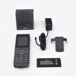 W611W es un telefono IP Wi-Fi portatil, Resistente, Moderno diseñado aplicaciones de comunicacion movil.