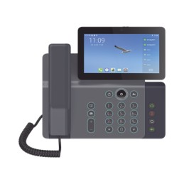 Videotelefono IP inteligente Insignia, Android 9.0, 20 lineas SIP, pantalla a color 7" ajustable, Teclado de iluminacion, PoE, c