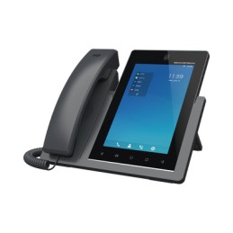 Telefono IP Android 11 16 lineas SIP 16 cuentas pantalla tactil7" Ptos Gb Wi-Fi Bluetooth PoE codec Opus IPV4IPV6