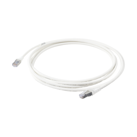 Cable de Parcheo Skinny Cat6A Blindado S/FTP 10ft Diametro Reducido 28 AWG Blanco