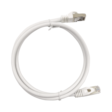 Cable de Parcheo Cat6A 10G blindado 2M ( 6.25 ft ) BLANCO