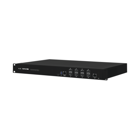 EdgeRouter INFINITY 8 Ptos. SFP+ 10 G + 1 Pto. RJ45 Gigabit throughput 80 Gbps 16 nucleos y 16 GB RAM fuentes modu Hot-Swappable