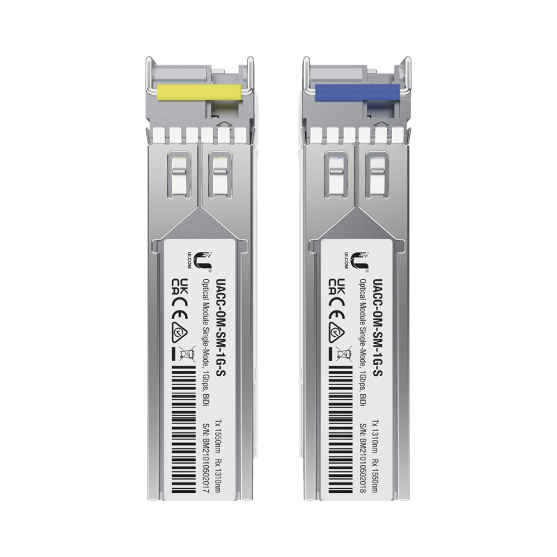 UFiber Modulo SFP transceptor MiniGibic MonoModo 1.25 Gbps distancia 3km un conector LC incluye 2 tranceptores