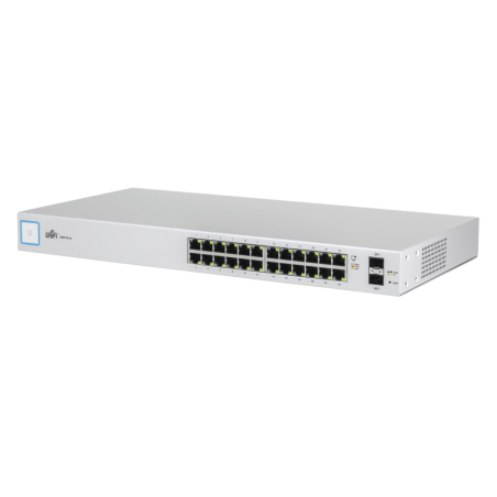 Switch UniFi capa 2 administrable 26 Ptos. Gigabit 24 eth. y 2 SFP Throughput 38.69 Mpps