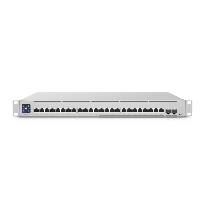 Switch UniFi Empresarial Capa 3 24 Ptos. PoE 802.3af/at 12 Ptos. 2.5G y 12 Ptos. 1G + 2 Ptos. 1/10G SFP+ 400W