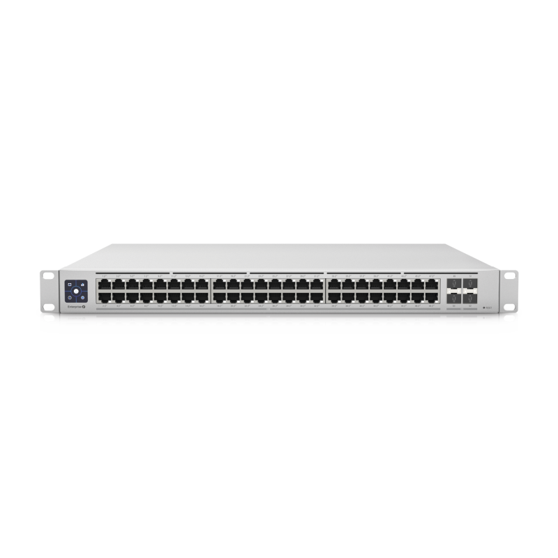 Switch UniFi Enterprise administrable capa 3 48 Ptos. 2.5GbE RJ45 POE+ 4 Ptos. 10G SFP+ 720W pantalla tactil 1.3"