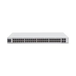 UniFi Switch USW-Pro-48, Capa 3 de 48 puertos Gigabit RJ-45 + 4 puertos 1/10G SFP+, pantalla informativa