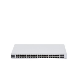 UniFi Switch USW-48-POE, Capa 2 de 48 puertos (32 puertos PoE 802.3af/at + 16 puertos Gigabit) + 4 puertos 1G SFP, 195W, pantall