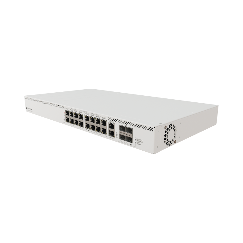 Cloud Router Switch 16 Ptos. 8 PoE+ y 8 PoE++ Fuentes redundantes Hot-Swap