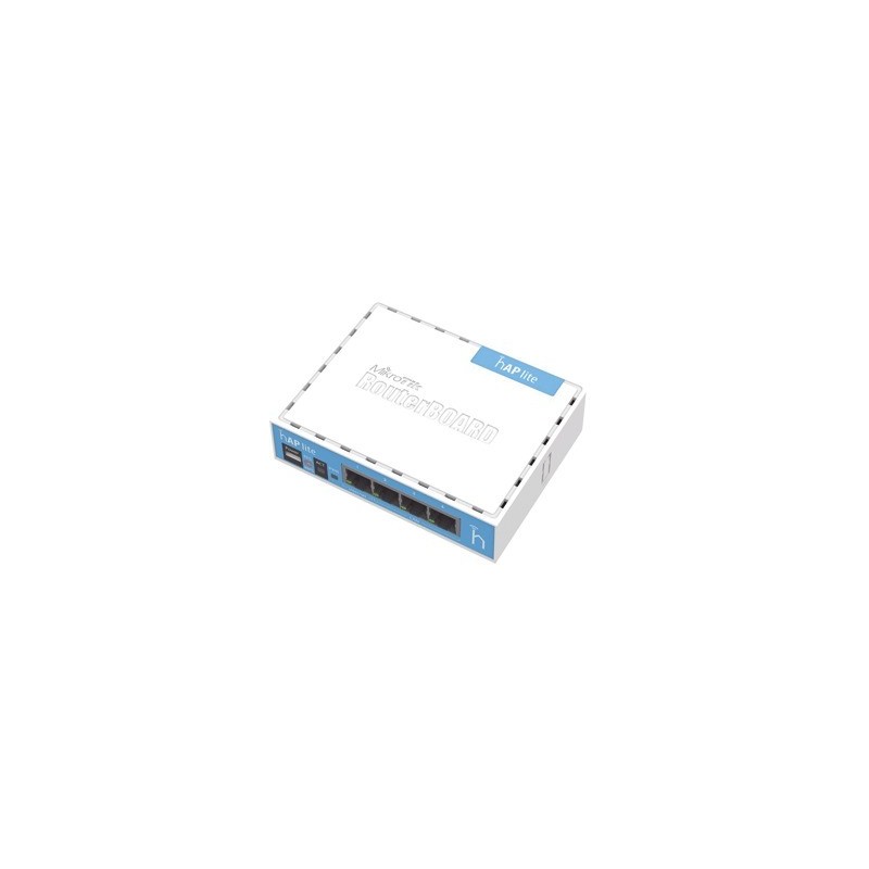 hAP Lite 4 Ptos. Fast Ethernet y Wi-Fi 2.4 GHz 802.11 b/g/n