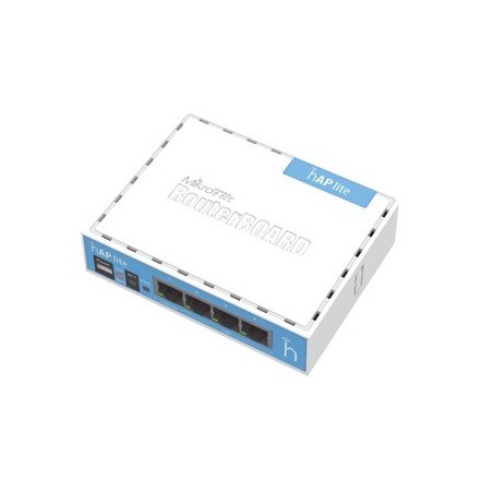 hAP Lite 4 Ptos. Fast Ethernet y Wi-Fi 2.4 GHz 802.11 b/g/n