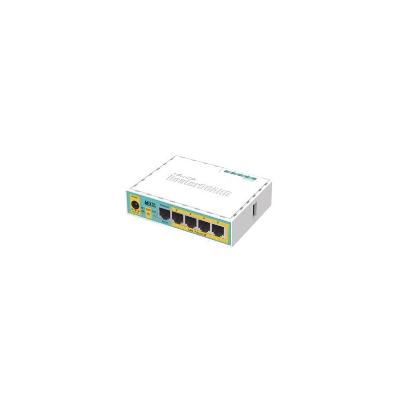 hEX PoE LITE RouterBoard 5 Ptos. Fast Ethernet 4 PoE Pasivo 1 Puerto USB