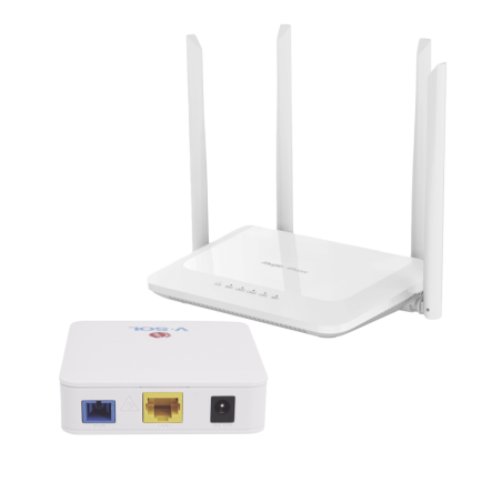 Kit 1 ONU Bridge V-Sol Dual GPON/EPON Router Home Mesh distribuciones WISP de mayor cobertura Wi-Fi en Hogares y Oficinas