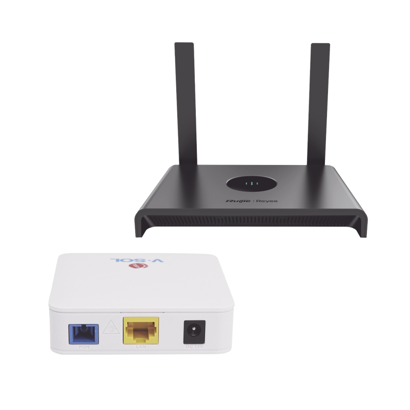 Kit 1 ONU Bridge V-Sol Dual GPON/EPON Router Home Wi-Fi distribuciones WISP de mayor cobertura Wi-Fi en Hogares y Oficinas