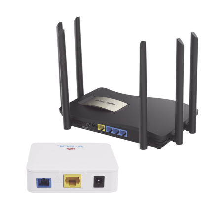 Kit 2 ONU Bridge V-Sol Dual GPON/EPON Router Home Mesh distribuciones WISP de mayor cobertura Wi-Fi en Hogares y Oficinas