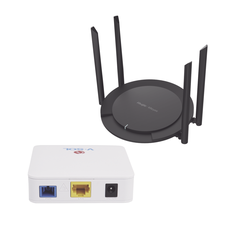 Kit 2 ONU Bridge V-Sol Dual GPON/EPON Router Home Wi-Fi distribuciones WISP de mayor cobertura Wi-Fi en Hogares y Oficinas