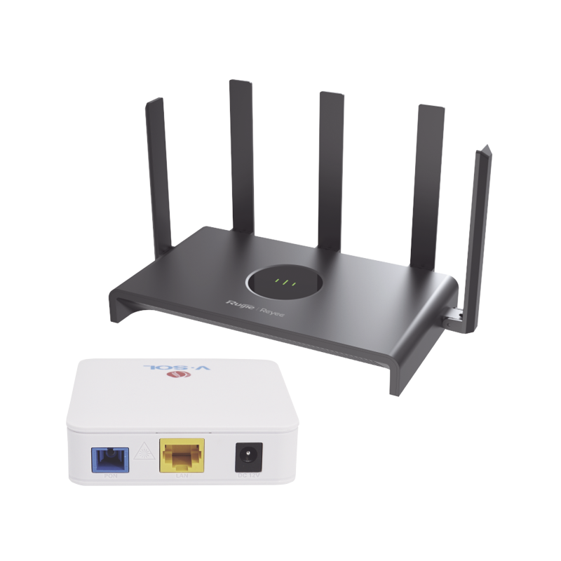 Kit 3 ONU Bridge V-Sol Dual GPON/EPON Router Home Mesh distribuciones WISP de mayor cobertura Wi-Fi en Hogares y Oficinas