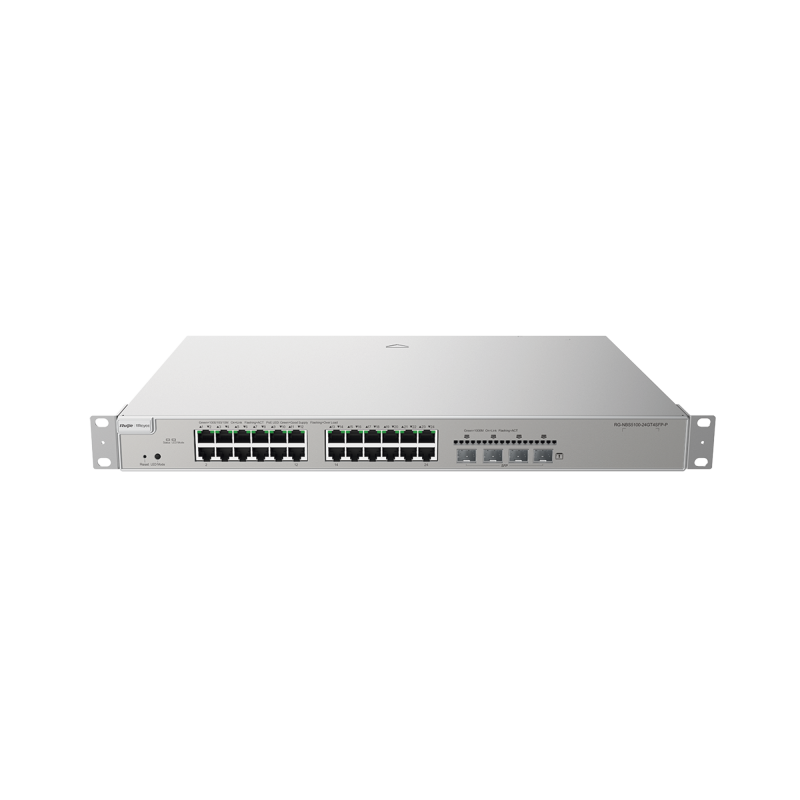 Switch Administrable Capa 3 24 Ptos. Gigabit PoE 802.3af/at + 4 SFP+ fibra 10Gb 370w