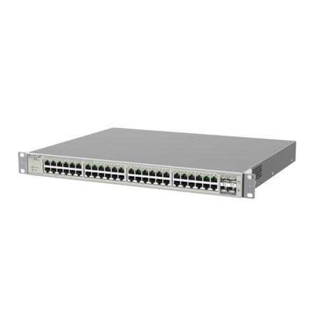 Switch Administrable Capa 3 48 Ptos. Gigabit PoE 802.3af/at + 4 SFP+ fibra 10Gb 740W