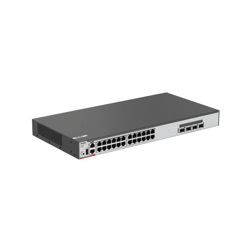 Switch Core PoE 802.3bt 370W Capa 3 Multi-Gigabit 24 Ptos. 5Gb/2.5Gb/1Gb/100M 4 Ptos. fibra SFP28 25Gb