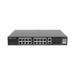 Switch L2 Administrable PoE 16 Ptos. Gigabit PoE 802.3af/at + 2 SFP fibra 1Gb 240w