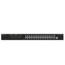 Switch PoE+ No Administrable CCTV 24 Ptos. 10/100 y2 Uplinks Gigabit Carcasa Metalica