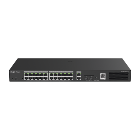 Switch Smart PoE 24 Ptos. Gigabit PoE 802.3af/at + 2 SFP fibra 1Gb 370w