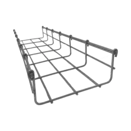 Charola bimetalica tipo malla 54/150 mm, exterior contra humedad hasta 129 cables cat6, t.3 metros