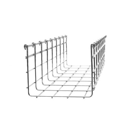 Charola tipo malla 116/400 mm, acabado electro zinc, hasta 738 cables cat6, t.3 metros