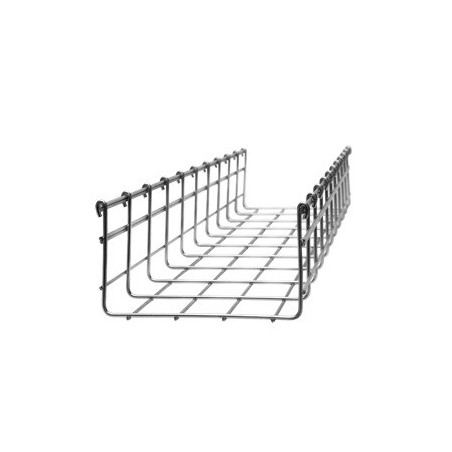 Charola tipo malla 116/500 mm, acabado electro zinc, hasta 923 cables cat6, t.3 metros