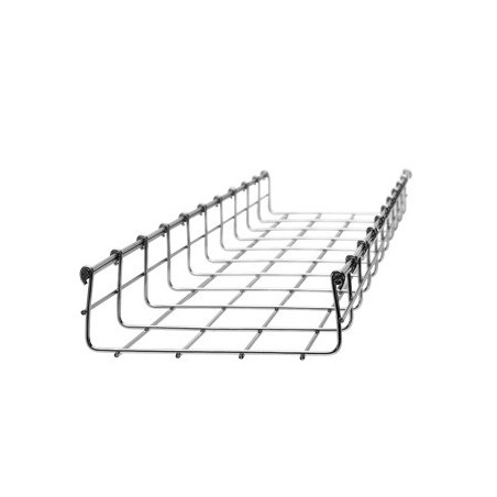 Charola tipo malla 66/550 mm, acabado electro zinc, hasta 578 cables cat6, t.3 metros