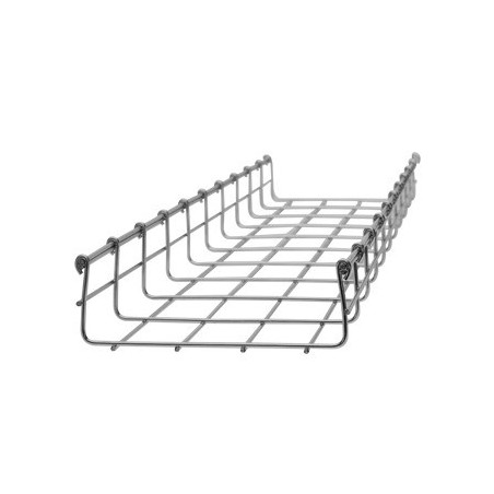 Charola tipo malla 66/600 mm, acabado electro zinc, hasta 630 cables cat6, t.3 metros