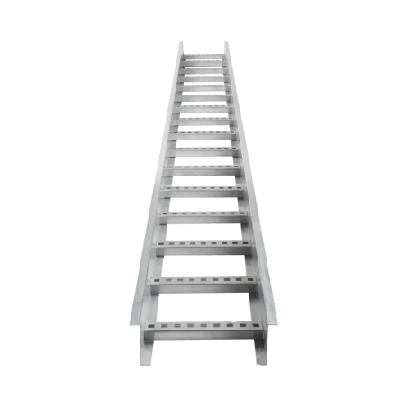 Escalera de aluminio portacables / perfil z / peralte 3 1/4" /paso 9" / ancho 12" / 3.66 metros / capacidad max. 274 cables