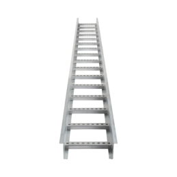 Escalera de aluminio portacables / perfil z / peralte 3 1/4" /paso 9" / ancho 9" / 3.66 metros / capacidad max. 205 cables