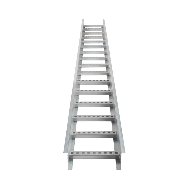 Escalera de aluminio portacables / perfil z / peralte 3 1/4" /paso 9" / ancho 9" / 3.66 metros / capacidad max. 205 cables