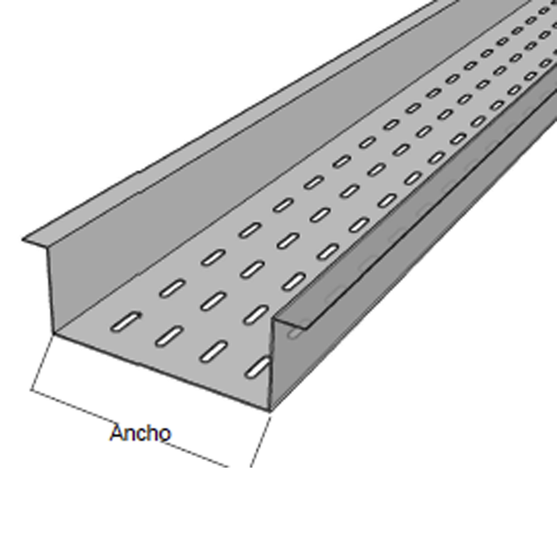 Fondo perforado perfil z ancho de 4" x 9" material aluminio, incluye tornilleria