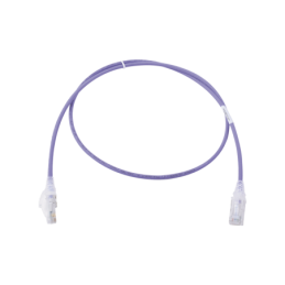 Cable de Parcheo  MC6 Modular Cat6 UTP CM/LS0H 3ft Violeta Diametro Reducido (28AWG) Version Bulk