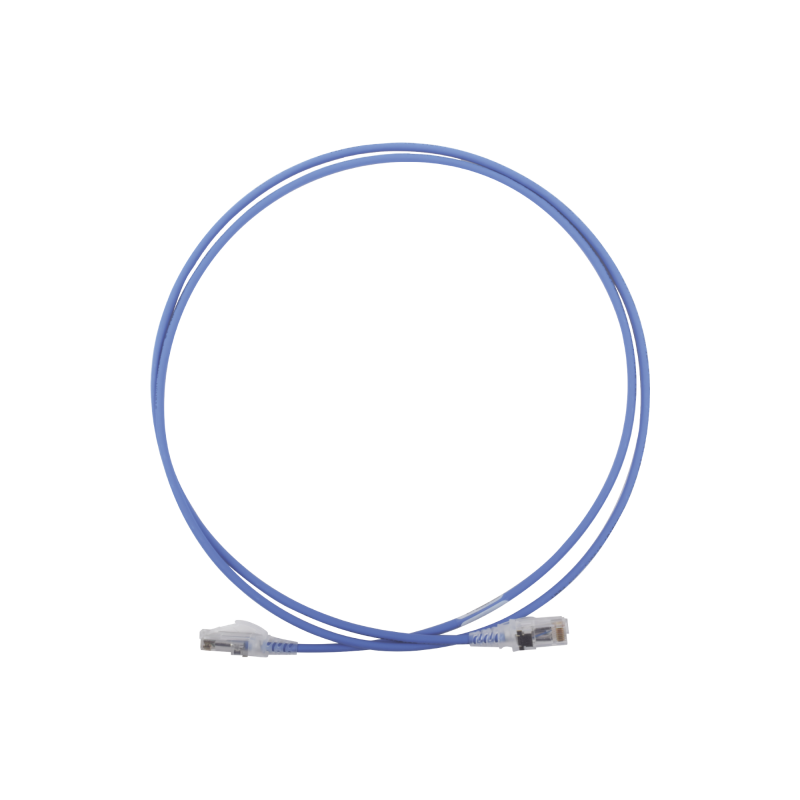 Cable de Parcheo  MC6 Modular Cat6 UTP CM/LS0H 5ft Azul Diametro Reducido (28AWG)