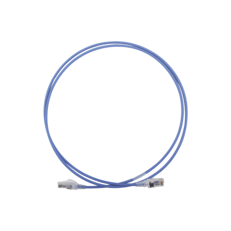 Cable de Parcheo  MC6 Modular Cat6 UTP CM/LS0H 5ft Azul Diametro Reducido (28AWG)